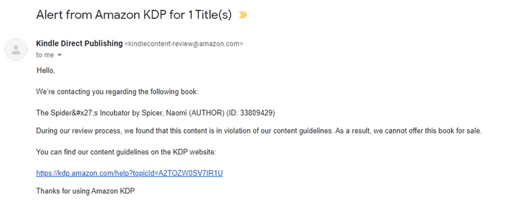 Auto-generated email letting me know my image was banned.